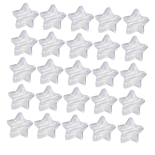 1Satz Sternformperlen DIY Acrylstern Charme Perlen zum Schmuck Machen Transparent mit Ab Beschichtung für Armbänder und Bastelprojekte von HAPINARY
