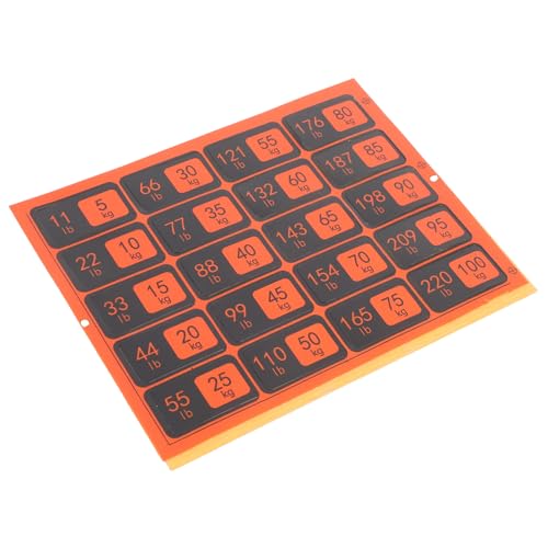 HAPINARY 1 Blatt Gewichtsmarkierungsaufkleber für Fitnessgeräte Selbstklebende Gym Sticker mit Klaren Gewichtsangaben für Einfaches Identifizieren und Anpassen Des Trainingsgewichts von HAPINARY