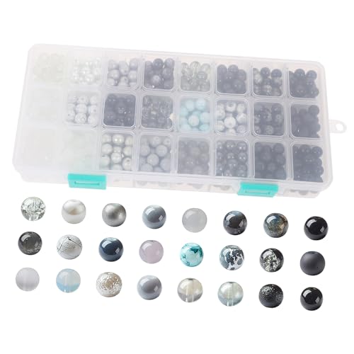 HAPINARY 1 Box Glasperlen, Charms Zur Schmuckherstellung, Perlen Zur Schmuckherstellung, Armbandperlen, Material, Winzige Perlen, Massenperlen, Armband, Lose Perlen, Runde Glasperlen, Lose von HAPINARY