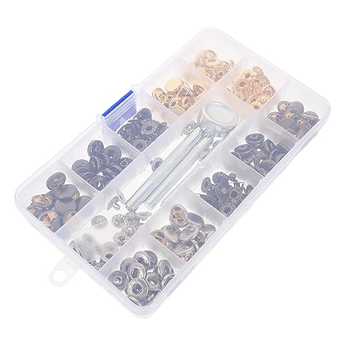 HAPINARY 1 Karton Kupfer DIY Druckknopf Set Teilig mit Werkzeug Langlebige Schnappverschlüsse für Kleidung Reparatur und Basteln Geeignet für Jeans Hemden Babystrampler und Taschen von HAPINARY