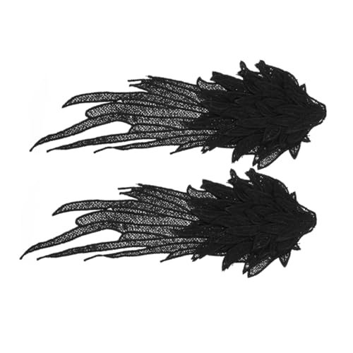 HAPINARY 1 Paar Bestickte Flügel Applikation, Engelsflügel Zum Basteln, Kleidungsdekor, Kleidungsaufnäher, Bestickte Aufnäher, Dekore, Engelsflügel Ornamente, Flügel Stickerei von HAPINARY
