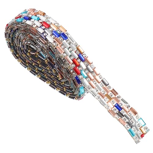 HAPINARY 1 Rolle Glas Strassband, Austauschbar, Bastelbesatz, Dekorativer Bastelbesatz, Kostümbesatz, Kostümzubehör, Kostümbedarf, Multifunktionaler Bastelbesatz, Dekorativer Kleiderbesatz von HAPINARY