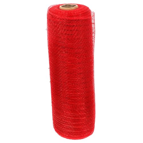 HAPINARY 1 Rolle Rotes Netzband Blumen- Gefälscht Dekorativ Heiraten Hochzeit Für Schleife Wickeln Blumenwickband Weiß Drahtband Bunt Blau Mit Party Blumen Gegenwärtig Pp Rot von HAPINARY