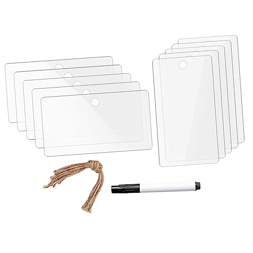 HAPINARY Satz von 10 Acryl Blanks Etiketten Lagerung Bin Korb Tags mit Tafel Funktion Wiederverwendbare Material von HAPINARY