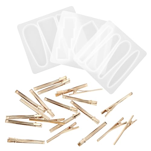 HAPINARY 1 Satz Silikon Haarspangen Mold Set Praktische DIY Epoxidharz Formen für Haarschmuckgestaltung Wiederverwendbar und Leicht zu Reinigen für Kreative Haaraccessoires HAPINARY 1 Satz Silikon Haarspangen Mold Set Praktische DIY Epoxidharz Formen für Haarschmuckgestaltung Wiederverwendbar und Leicht zu Reinigen für Kreative Haaraccessoires von HAPINARY
