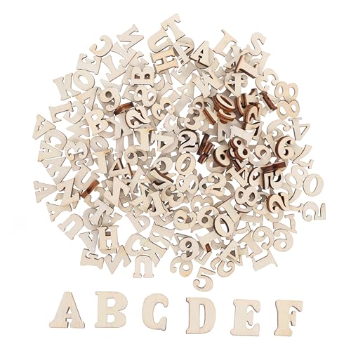 HAPINARY 1 Satz Unbemalte Holzbuchstaben Und Zahlen Set Robuste Diy Buchstaben Für Bastelprojekte Frühe Lernspiele Und Kreative Heimdekoration Natürliche Holzteile Für Schule 200 Stück HAPINARY 1 Satz Unbemalte Holzbuchstaben Und Zahlen Set Robuste Diy Buchstaben Für Bastelprojekte Frühe Lernspiele Und Kreative Heimdekoration Natürliche Holzteile Für Schule 200 Stück von HAPINARY