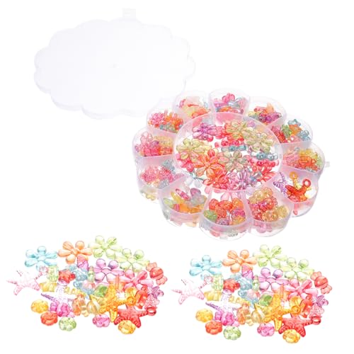 HAPINARY 1 Schachtel DIY Acrylperlen Blumenform Seesternperlen für Schmuckherstellung Bunte Bastelperlen für Armbänder Kreative DIY Projekte Sicheres Material Vielseitig Einsetzbar von HAPINARY