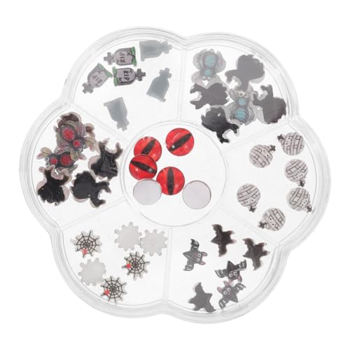 HAPINARY 1 Schachtel Halloween Nail Charms Mini Manicure Resin Nail Art Zubehör Spooky Designs für Party Kreative DIY Maniküre HAPINARY 1 Schachtel Halloween Nail Charms Mini Manicure Resin Nail Art Zubehör Spooky Designs für Party Kreative DIY Maniküre von HAPINARY