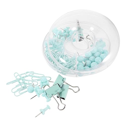 HAPINARY 1 Schachtel Quadratischer Aufbewahrungseimer Für Magnetische Büroklammern In Macaron Farbe, Mit Langem, Bürobedarf, Dokumentbefestigungsklammern, Tragbare Büroklammern, Farbige von HAPINARY