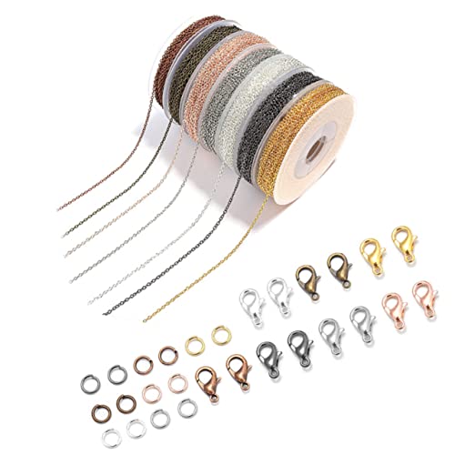 HAPINARY 1 Set Galvanikkettenzubehör, Schmuckherstellungskette, Schmuckzubehör Für Die Schmuckherstellung, Schmuckzubehör Und Zubehör, Metall Karabinerverschluss, Schmuckkette, von HAPINARY