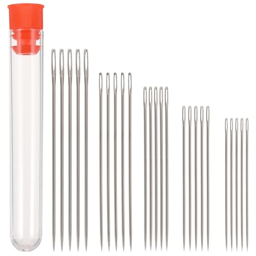 HAPINARY 1 Set Handnähnadel Mit Großem Öhr, Tragbare Garnnadel, Große Nähnadeln, Professionelle Stopfnadel, Gobelinnadeln Für Garn, Handquiltnadeln, Webnadeln, Einnähnadel, Zufällige Farbe von HAPINARY
