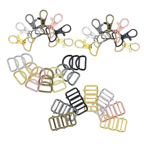 HAPINARY 1 Set Hardware Schlüsselanhänger, Metall Drehhaken, Handtaschen Drehhaken, Schlüsselanhänger Ringe, Clips, Metallfeder Schlüsselanhänger Clip, Drehverschluss Clip, Ersatz D Ringe, von HAPINARY