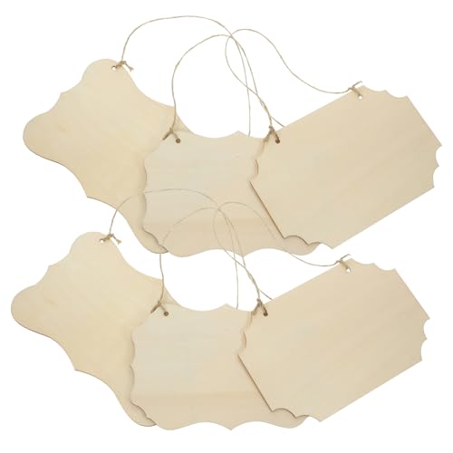 HAPINARY 1 Set Hölzerne Hängeetiketten, Holzschilder Zum Basteln, Holztafeln Zum Aufhängen An Der Wand, Leeres Holzschild, Unlackiertes Schild, Unlackiertes Holzschild, Leeres HAPINARY 1 Set Hölzerne Hängeetiketten, Holzschilder Zum Basteln, Holztafeln Zum Aufhängen An Der Wand, Leeres Holzschild, Unlackiertes Schild, Unlackiertes Holzschild, Leeres von HAPINARY