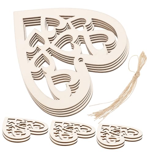 HAPINARY 1 Set Liebes Holzsplitter Anhänger, Holz Bastelmaterial, Herzscheiben Zum Basteln, Herz, Unbehandelte Holzscheiben, Holzscheiben, Holzherzscheiben, Holzverzierungen, Herz HAPINARY 1 Set Liebes Holzsplitter Anhänger, Holz Bastelmaterial, Herzscheiben Zum Basteln, Herz, Unbehandelte Holzscheiben, Holzscheiben, Holzherzscheiben, Holzverzierungen, Herz von HAPINARY