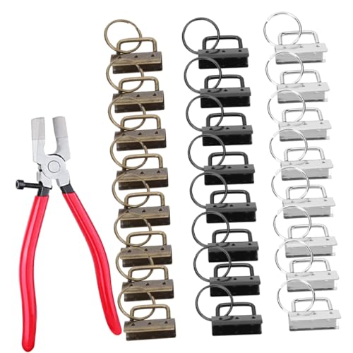 HAPINARY 1 Set Metall Schlüsselring, Armband, Schlüsselanhänger, Hardware, Schlüsselanhänger, Ringe, Clips, Schlüsselanhänger Befestigung, Schlüsselring Verschluss Clips, Haken, Gurtband von HAPINARY
