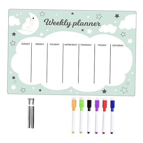 HAPINARY 1 Set Notiztafel, Tragbare Trockenlöschtafel, Wochenplanertafel, Planer Whiteboard, Transparente Memotafel, Planer, Notizblock, Bürobedarf Für Den Schreibtisch, Wöchentliche von HAPINARY