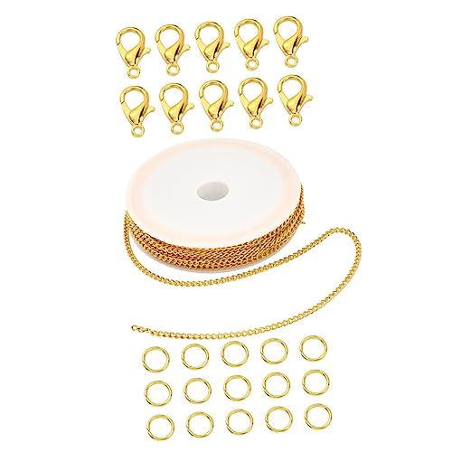 HAPINARY 1 Set Schmuckzubehör DIY Schmuckherstellung Zubehör DIY Ketten Offene Ringe Karabinerverschlüsse Armbandkette Zarte Kette Flache Kette DIY Armbänder Kettenketten HAPINARY 1 Set Schmuckzubehör DIY Schmuckherstellung Zubehör DIY Ketten Offene Ringe Karabinerverschlüsse Armbandkette Zarte Kette Flache Kette DIY Armbänder Kettenketten von HAPINARY