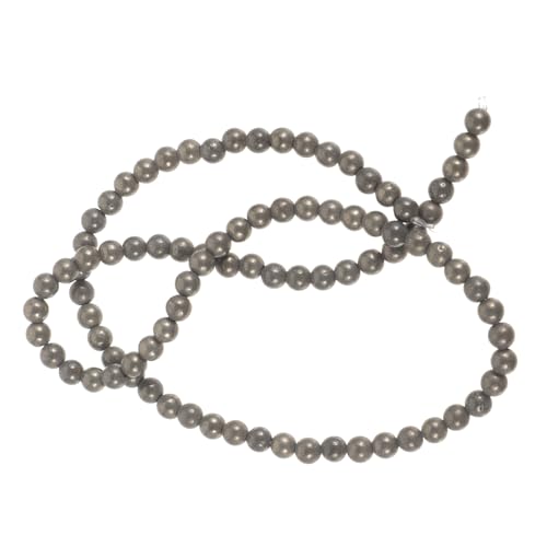 HAPINARY 1 Strang Pyrit Schmuckzubehör Bastelperlen Metallperlenarmband Lose Perlen DIY Lose Perlen Runde Abstandsperlen Armbandherstellung Perlen Basteln Abstandsperlen Lose von HAPINARY