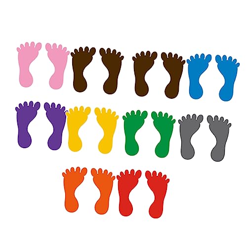 HAPINARY 10 Paar Fußaufkleber Cartoon-Aufkleber Wasserfeste Aufkleber Bunte Aufkleber Selbstklebende Fußabdruck-Aufkleber Soziale Distanz Fußabdruck-Aufkleber Fußbodenmarkierungen von HAPINARY
