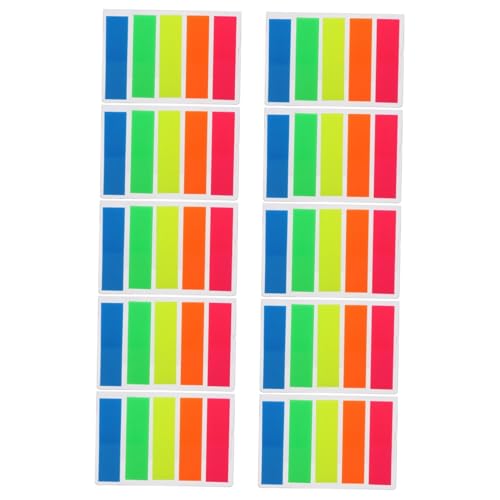 HAPINARY 10 Sätze Selbstklebende Haftnotizen Index Sticker Memo Pads Bunte Markierungszettel Für Bücher Berichte Und Notizen Zum Organisieren Planen Priorisieren von HAPINARY