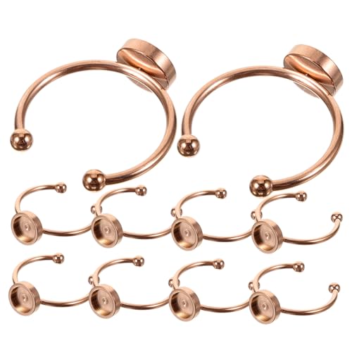 HAPINARY 10 Stück Edelstahl Schmuckzubehör, Ringherstellung, Schmuckfassungen, Lünettentablett, Charms, Rohlinge Für Schmuckringrohlinge Zur Schmuckherstellung, Krallenringrohling, von HAPINARY