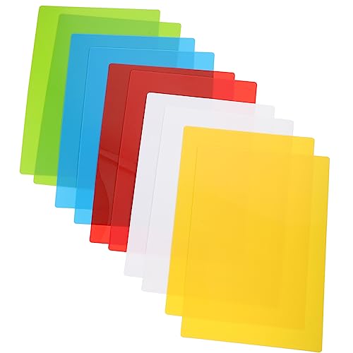 HAPINARY 10 Stück Farbige Karteikarten PVC Leer Beschreibbar für Schüler Notizen und DIY Organisation Gelb Grün Rot von HAPINARY