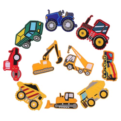 HAPINARY 10 Stück Feuerwehr Auto Aufnäher zum Aufnähen Bestickte Stoffpatches für Jacken Kinderkleidung und Bastelarbeiten Einfache Anwendung Langlebiges Design Vielseitig Dekorativ für von HAPINARY