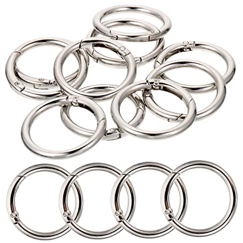 HAPINARY 10 Stück Geteilte Metallringe Mit Federschnalle Für Schlüssel, Schlüsselanhänger Verbindungsring, Flache Schlüsselanhängerringe Im Retro Stil, Runde Schlüsselanhängerringe, Retro von HAPINARY