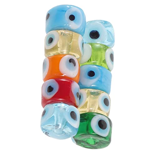 HAPINARY 10 Stück Glasperlen Für Halsketten, DIY Perlen, Glasperlen Zur Schmuckherstellung, DIY Bastelperlen, Bastelperlen, Lose Perlen, Perlen Mit Bösem Blick Zur Schmuckherstellung, von HAPINARY