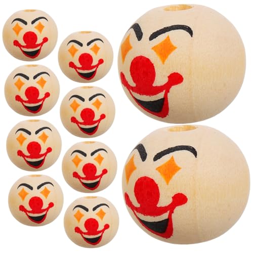 HAPINARY 10 Stück Holzperlen mit Clown Gesicht Kindgerechte DIY Bastelperlen für Armbänder Halsketten Ohrringe für Kindergeburtstage und Familienaktivitäten HAPINARY 10 Stück Holzperlen mit Clown Gesicht Kindgerechte DIY Bastelperlen für Armbänder Halsketten Ohrringe für Kindergeburtstage und Familienaktivitäten von HAPINARY