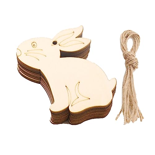 HAPINARY 10 Stück Kreative Hänger Hase Holzscheiben zum Bemalen Bastelzubehör für Ostern DIY Holzstücke mit Hanfseil für Kreative Dekorationen und Bastelprojekte HAPINARY 10 Stück Kreative Hänger Hase Holzscheiben zum Bemalen Bastelzubehör für Ostern DIY Holzstücke mit Hanfseil für Kreative Dekorationen und Bastelprojekte von HAPINARY