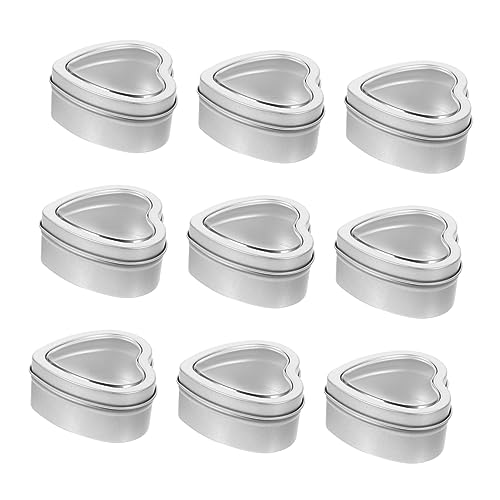 HAPINARY 10 Stück Leere Herzförmige Kerzengläser, Dekorative Kerzenbehälter, Herz Weißblechbehälter, Schmuck, Kerzendosen, Gläser, Weißblech, Kleinigkeitenbehälter, Herzförmige HAPINARY 10 Stück Leere Herzförmige Kerzengläser, Dekorative Kerzenbehälter, Herz Weißblechbehälter, Schmuck, Kerzendosen, Gläser, Weißblech, Kleinigkeitenbehälter, Herzförmige von HAPINARY