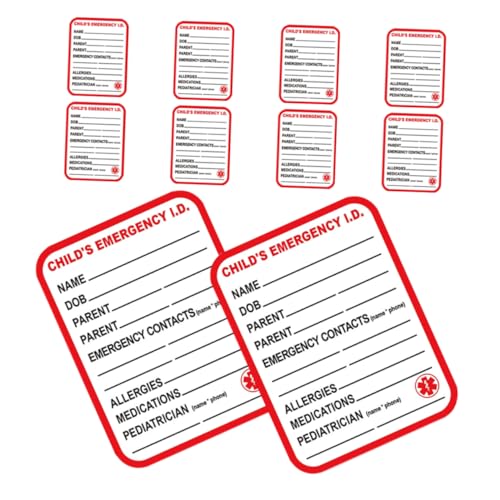 HAPINARY 10 Stück Medizinische Informationsetiketten für Autositze Kinderwagen und Rucksäcke Notfallaufkleber für Schnelle Identifikation und bei Ausflügen HAPINARY 10 Stück Medizinische Informationsetiketten für Autositze Kinderwagen und Rucksäcke Notfallaufkleber für Schnelle Identifikation und bei Ausflügen von HAPINARY