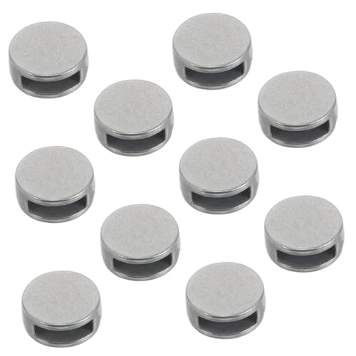 HAPINARY 10 Stück Metallseilschnallen Dekorative Schnalle Seilschnalle Aus Metall Elastizitätsband Umschalten Elastisches Kabelstrahl Crimp-endkappen Metallknöpfe Stopper Silber von HAPINARY