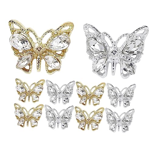 HAPINARY 10 Stück Nagelschmuck Bohrer, Professionelles Nagelzubehör, Winzige Nagelanhänger, Kleine Nagelanhänger, Kleine Anhänger Für Nägel, Bunte Nagel Strasssteine, Schmetterlings HAPINARY 10 Stück Nagelschmuck Bohrer, Professionelles Nagelzubehör, Winzige Nagelanhänger, Kleine Nagelanhänger, Kleine Anhänger Für Nägel, Bunte Nagel Strasssteine, Schmetterlings von HAPINARY