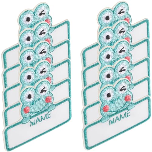 HAPINARY 10 Stück Namensetiketten Für Kleidung, Namensetiketten Zum Aufbügeln, Namensetiketten Zum Nähen, Cartoon Namensetiketten, Namensetiketten Für Kleidung, DIY Nähzubehör, DIY von HAPINARY