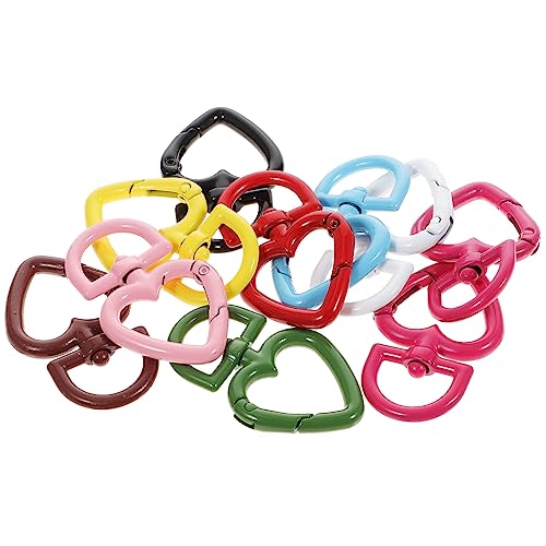 HAPINARY 10 Stück Pfirsichherz Federschnalle DIY Schlüsselanhänger Herzverschlüsse DIY Schlüsselanhänger Schnallen DIY Herzverschlüsse Schlüsselanhänger Clip Federschnappverschlüsse Für von HAPINARY
