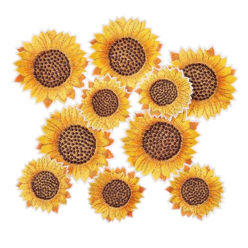 HAPINARY 10 Stück Sonnenblumen Patches DIY Applikationen für Rucksäcke Kleidung Scrapbooking Klein Groß Aufbügel und Aufnäh Flicken für Gestaltung HAPINARY 10 Stück Sonnenblumen Patches DIY Applikationen für Rucksäcke Kleidung Scrapbooking Klein Groß Aufbügel und Aufnäh Flicken für Gestaltung von HAPINARY