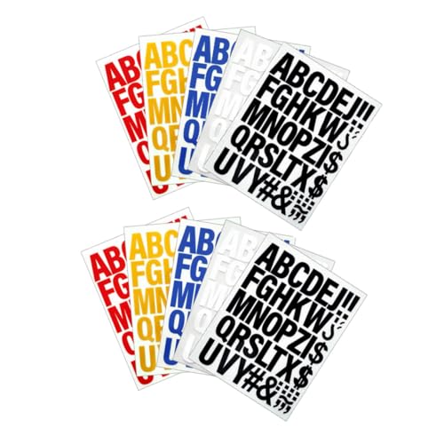 HAPINARY 10 Stück Teiliges Bügelbuchstaben aus Vinyl zum Aufbügeln Kreative Heat Transfer Alphabet Patches in Gelb Weiß Blau Rot Schwarz Langlebige Stoffaufnäher für Kleidung Rucksäcke DIY HAPINARY 10 Stück Teiliges Bügelbuchstaben aus Vinyl zum Aufbügeln Kreative Heat Transfer Alphabet Patches in Gelb Weiß Blau Rot Schwarz Langlebige Stoffaufnäher für Kleidung Rucksäcke DIY von HAPINARY