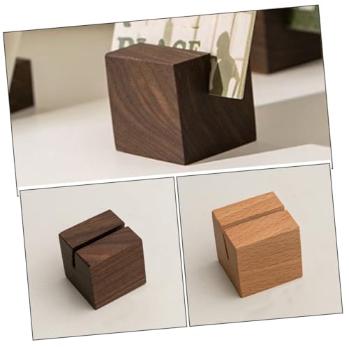 HAPINARY 10 Stück Teiliges Holz Kartenhalter mit Schmaler Schlitz Natürlicher Buche und Schwarzer Walnussmix Vielseitig Nutzbar als Visitenkartenständer Tischkartenhalter und Dekoration für HAPINARY 10 Stück Teiliges Holz Kartenhalter mit Schmaler Schlitz Natürlicher Buche und Schwarzer Walnussmix Vielseitig Nutzbar als Visitenkartenständer Tischkartenhalter und Dekoration für von HAPINARY