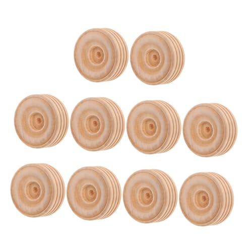 HAPINARY 10 Stück Teiliges Mini Holzräder für DIY Bastelprojekte Robuste Holzräder für Spielzeugautos Fördert Kreativität und Feinmotorik Handliches Zubehör für Basteln und Modellbau von HAPINARY