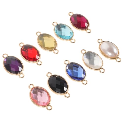 HAPINARY 10 Stück Teiliges Ovalförmiges Schmuckverbindungsstück Mit Katzenaugen Kristall Anhängern Für DIY Schmuckherstellung In Farben Für Armbänder Und Halsketten HAPINARY 10 Stück Teiliges Ovalförmiges Schmuckverbindungsstück Mit Katzenaugen Kristall Anhängern Für DIY Schmuckherstellung In Farben Für Armbänder Und Halsketten von HAPINARY