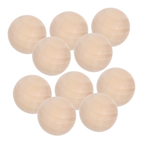 HAPINARY 10 Stück Teiliges Runde Holzkugeln aus Natürlichem Lotus holz Glatte Oberfläche ohne Loch für DIY Malen Schnitzen Schmuckherstellung und Kreative Bastelprojekte von HAPINARY