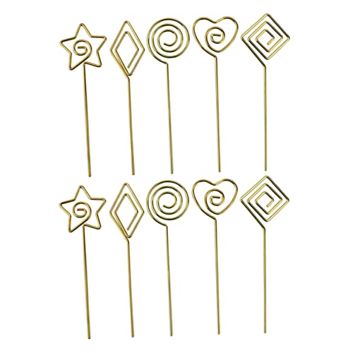 HAPINARY 10 Stück Teiliges Tischkartenhalter aus Umweltfreundlichem Material Dekorative Memo und Namenskarten Clips Goldfarbenen Kreativen Formen Herz Stern für Hochzeit Party Büro und HAPINARY 10 Stück Teiliges Tischkartenhalter aus Umweltfreundlichem Material Dekorative Memo und Namenskarten Clips Goldfarbenen Kreativen Formen Herz Stern für Hochzeit Party Büro und von HAPINARY