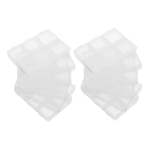 HAPINARY 10 Stück Teiliges Transparentes Aufbewahrungsbox Verstellbaren Fächern Kunststoff-organizerbox für Diy-schmuck Bastelmaterialien und Kleine Gegenstände Vielseitiger Stauraum für von HAPINARY