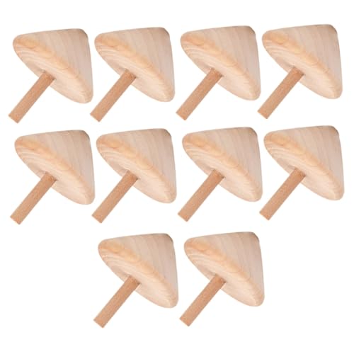 HAPINARY 10 Stück Teiliges Unlackierte Holzgyroskope zum Basteln DIY Spielzeuge für Fördert Hand Augen Koordination und Spaß Beim von HAPINARY