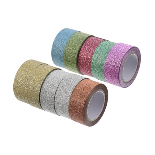 HAPINARY 10 Stück Teiliges Washi Tape mit Glitzereffekt Reißbares Dekoratives Klebeband aus Washi Papier für DIY Scrapbooking Geschenkverpackungen Einfach Abreißbar Rückstandsfrei HAPINARY 10 Stück Teiliges Washi Tape mit Glitzereffekt Reißbares Dekoratives Klebeband aus Washi Papier für DIY Scrapbooking Geschenkverpackungen Einfach Abreißbar Rückstandsfrei von HAPINARY