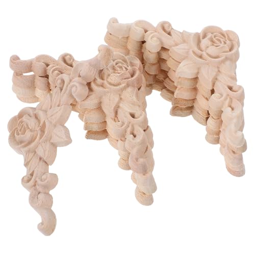 HAPINARY 10 Stück Teiliges aus Massivem Holz Geschnitzte Rosen eckapplikationen Unbemalte Holzverzierung für Möbel Vielseitig Einsetzbar für Türen Schränke Betten Klassische Europäische HAPINARY 10 Stück Teiliges aus Massivem Holz Geschnitzte Rosen eckapplikationen Unbemalte Holzverzierung für Möbel Vielseitig Einsetzbar für Türen Schränke Betten Klassische Europäische von HAPINARY