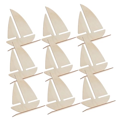 HAPINARY 10 Stück Unvollendete Holzformen Segelschiff Design DIY Holzschildchen für Bastelprojekte für Dekoration für Erwachsene HAPINARY 10 Stück Unvollendete Holzformen Segelschiff Design DIY Holzschildchen für Bastelprojekte für Dekoration für Erwachsene von HAPINARY