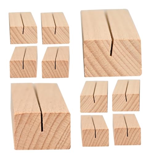 HAPINARY 10 Stück Visitenkartenständer Aus Holz, Kartenständer, Tischschildhalter, Bilderstaffelei, Bilderständer, Tischkartenhalter, Platzkartenhalter, Kartenhalter Für von HAPINARY